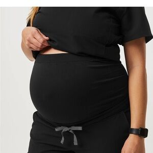 Figs Yola Maternity Skinny Scrub Pants - Black - Sz M